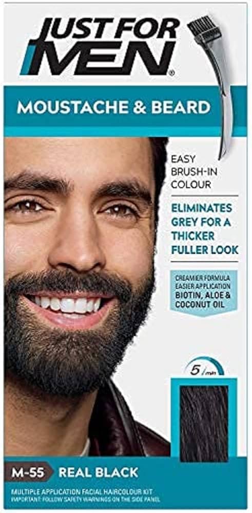 Just For Men Moustache and Beard Colour - Real Black M55