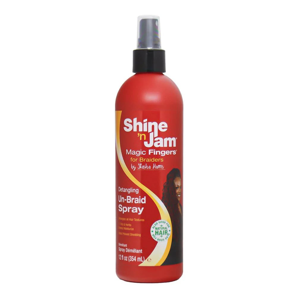Ampro Shine n Jam Magic Fingers Detangling UnBraid Spray 12oz
