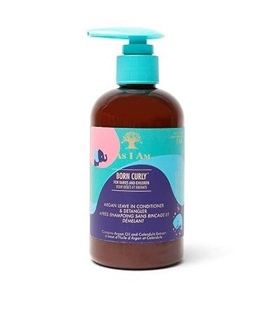 As I Am Born Curly Argan Leave in Conditioner and Detangler 8oz