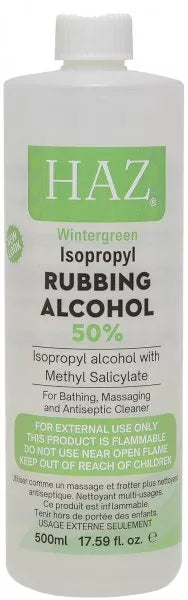 Haz Rubbing Alcohol Wintergreen 50% 500ml