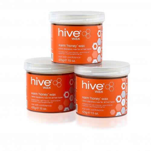 Hive Wax Warm Honey Creme Wax 425g 3 Pack