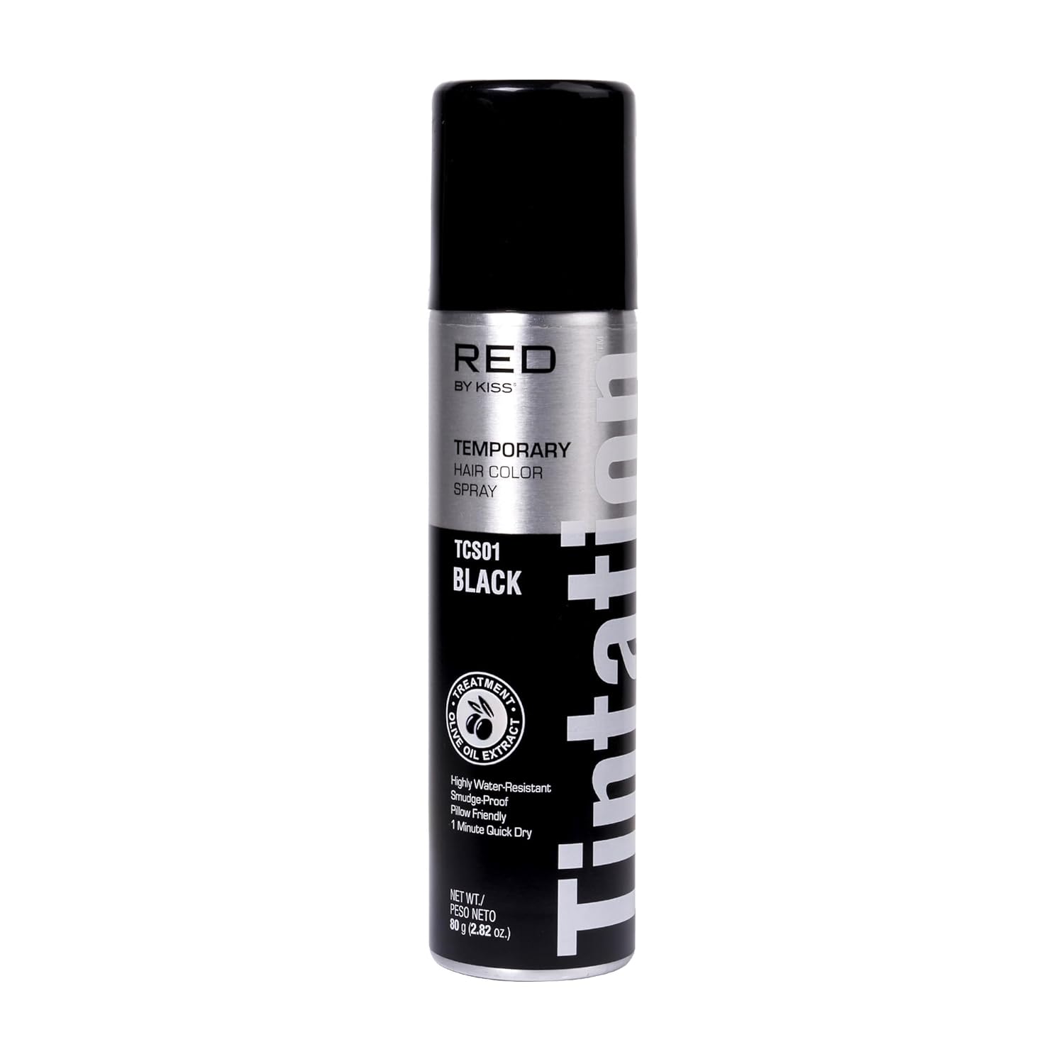 Kiss Tintation Hair Color Spray Black 80g
