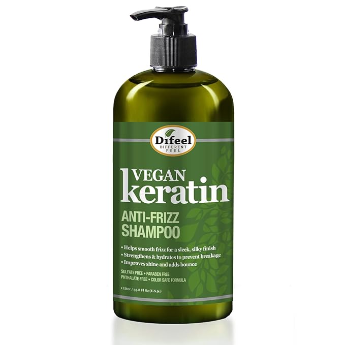 Difeel Vegan Keratin Anti Frizz Shampoo 12oz