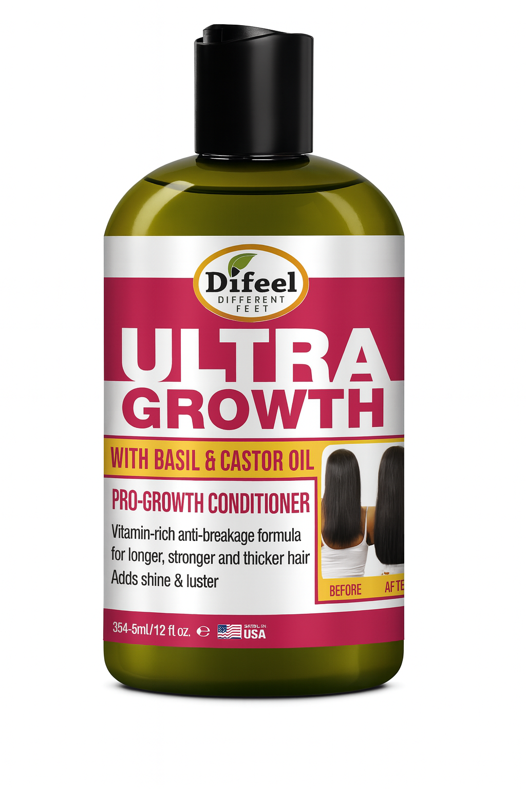 Difeel Ultra Growth Basil and Castor Conditioner 12oz