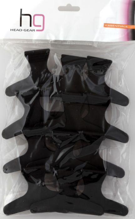 Head Gear Butterfly Clamps Black Large