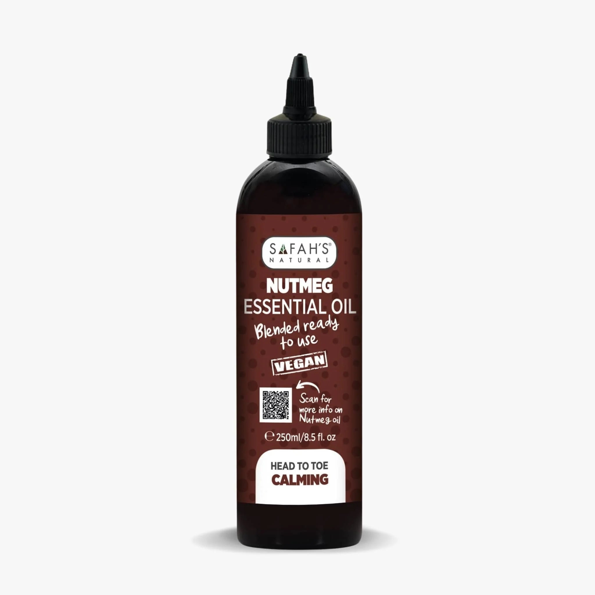 Safahs Natural Blended Nutmeg Oil 250ml