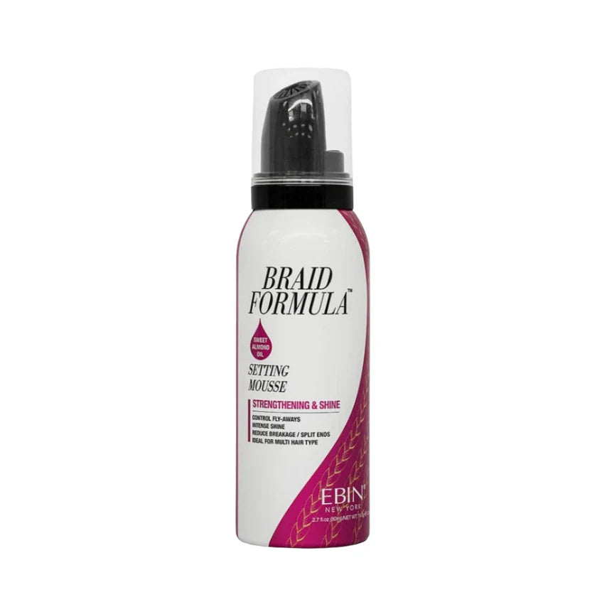 EBIN Braid Formula Setting Mousse - Sweet Almond Oil 80ml