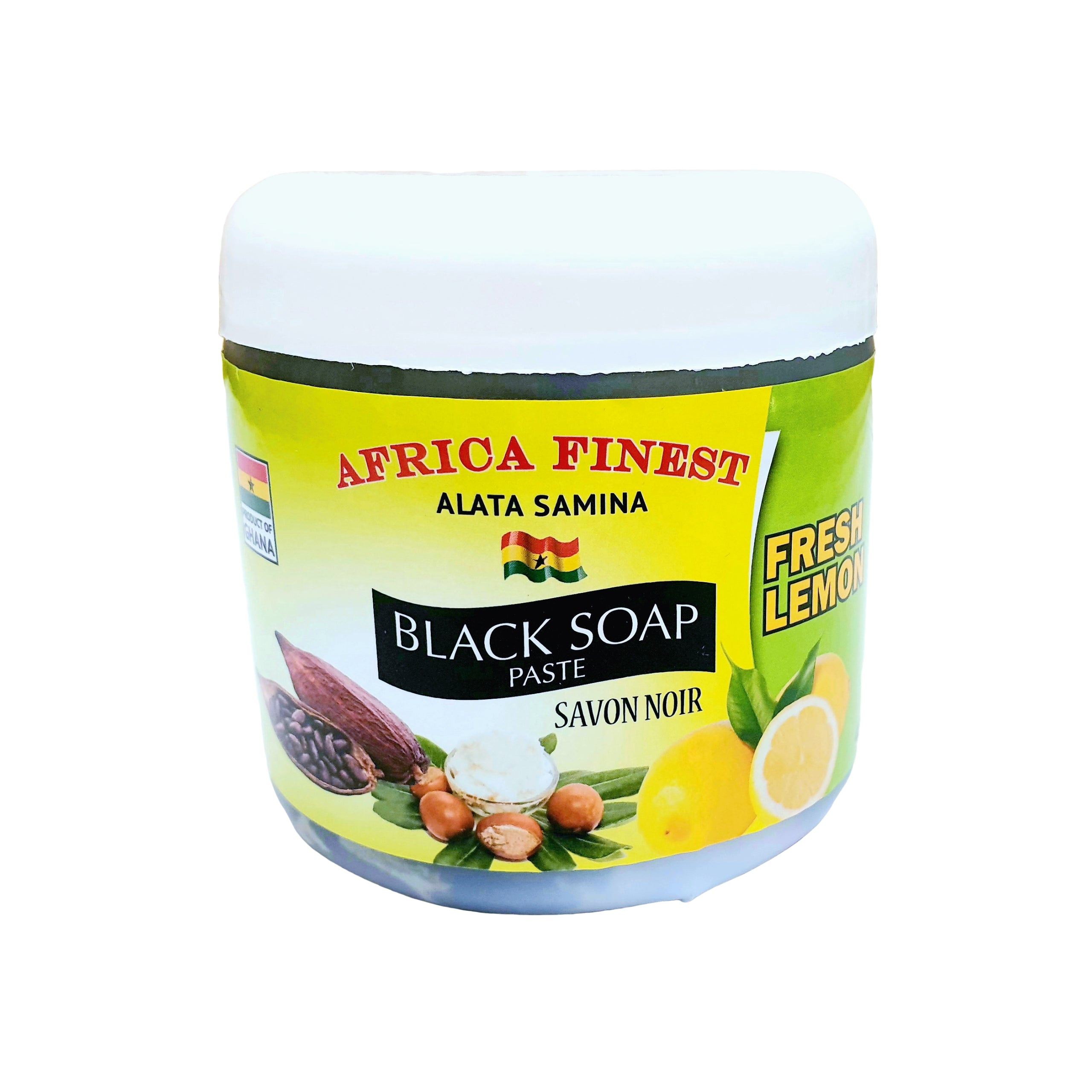 Africa Finest Alata Samina Black Soap Paste - Fresh Lemon 450g