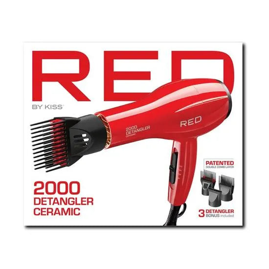 Red by Kiss 2000 Ceramic Detangler Hairdryer
