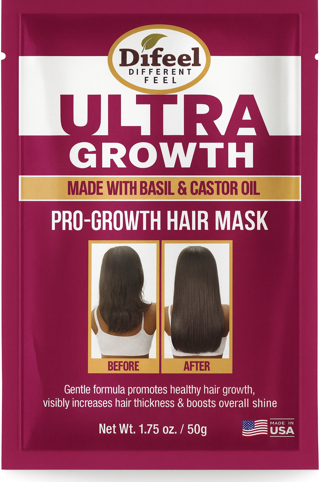 Difeel Premium Hair Mask Sachet Ultra Growth 50g