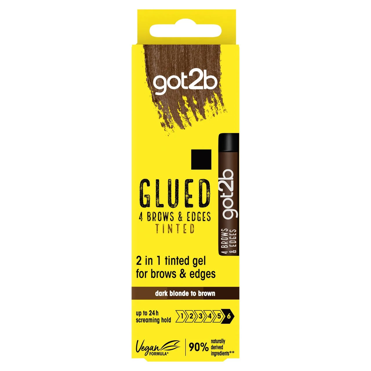 Got2b Glued 2 in 1 Styling Gel for Brows and Edges Tinted - Dark Blonde to Brown 16ml