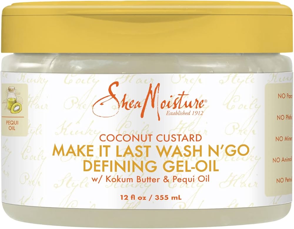 Shea Moisture Coconut Custard Wash n Go Defining Gel Oil 12oz