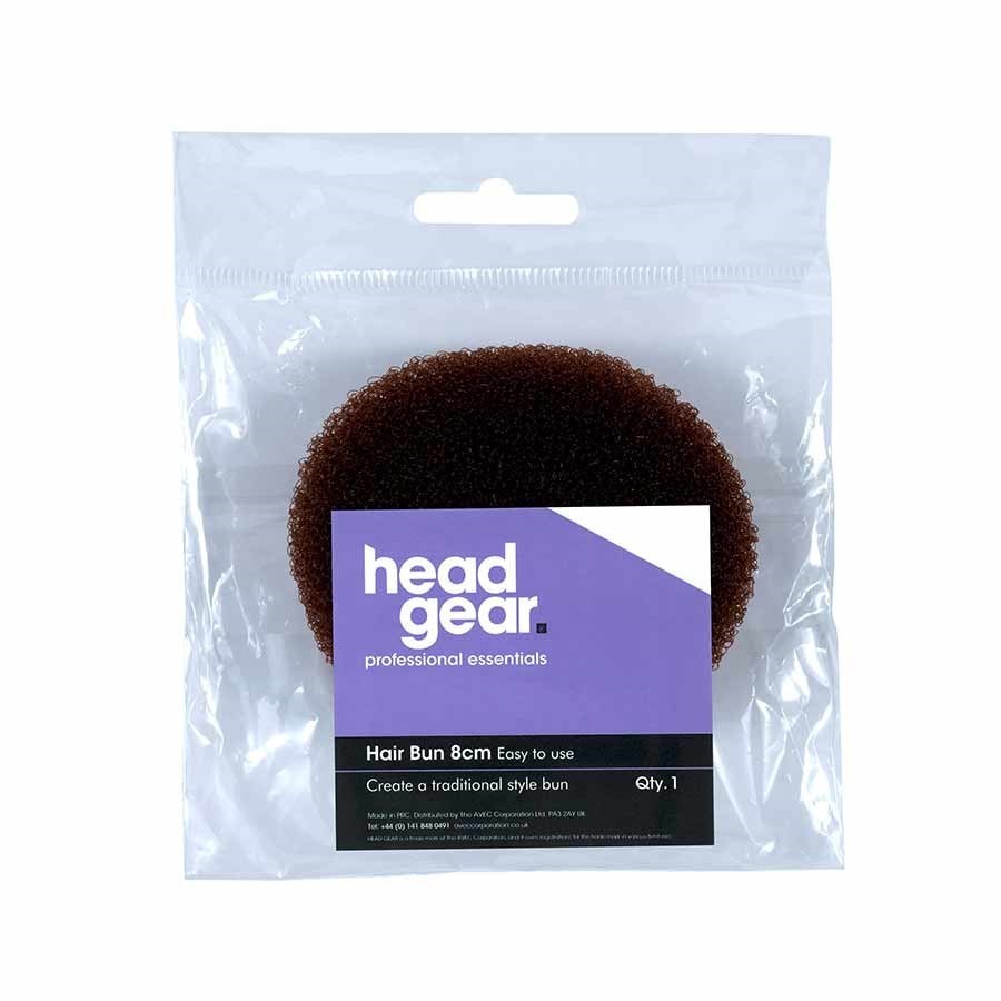 Head Gear Hair Bun Ring 8cm Brown