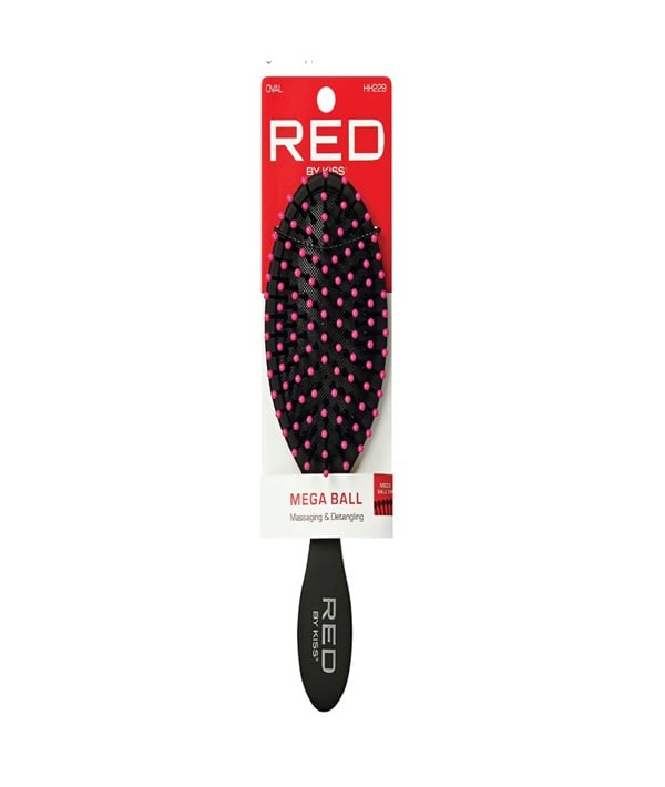 Red by Kiss Mega Ball Tip Massaging Detangling Brush Oval HH229