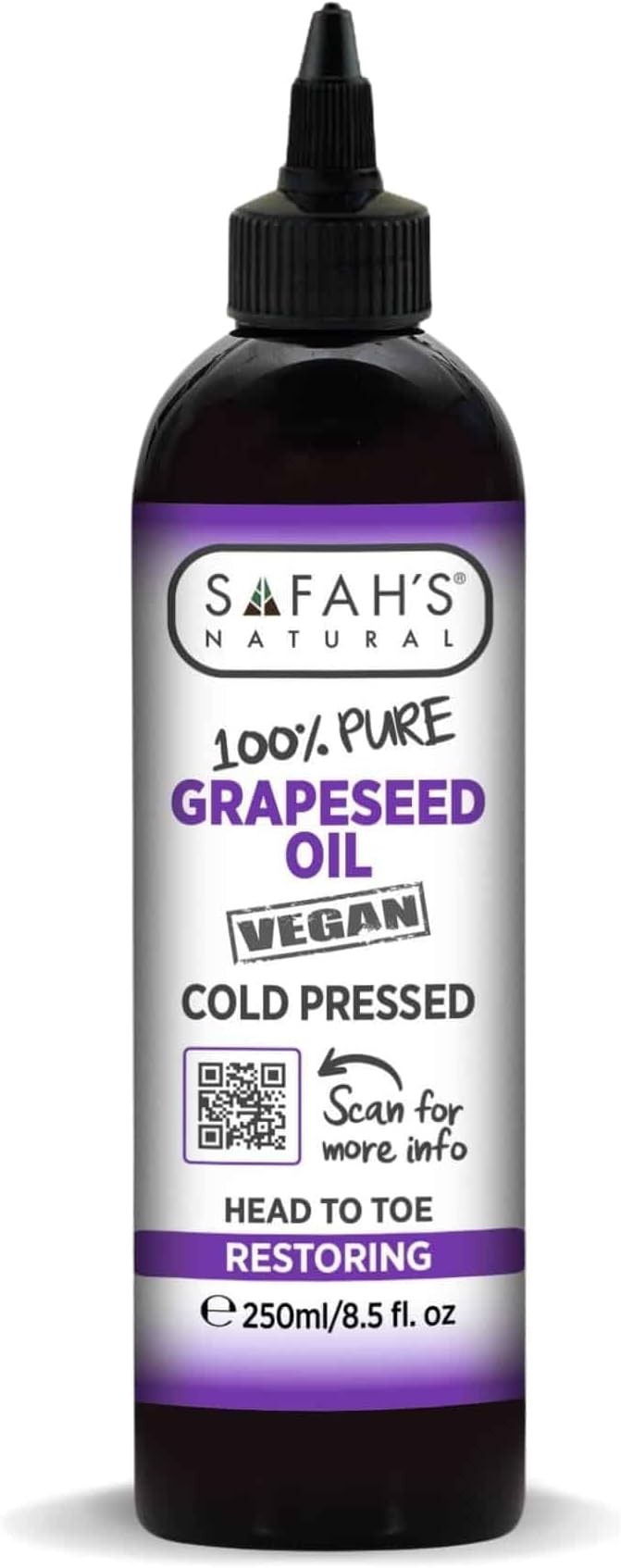 Safahs Natural Pure Grapeseed Oil 250ml