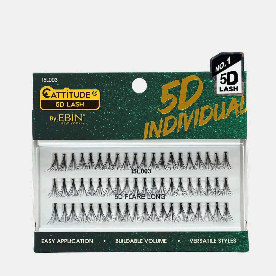 EBIN Cattitude Eyelashes Individual 5D - Flare Long I5L003