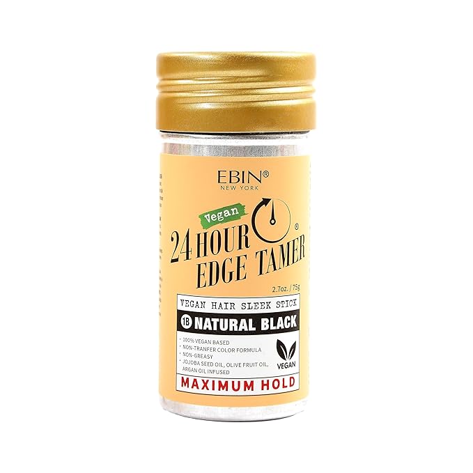 EBIN Vegan 24hr Edge Tamer Sleek Stick Colour Natural Black 75g