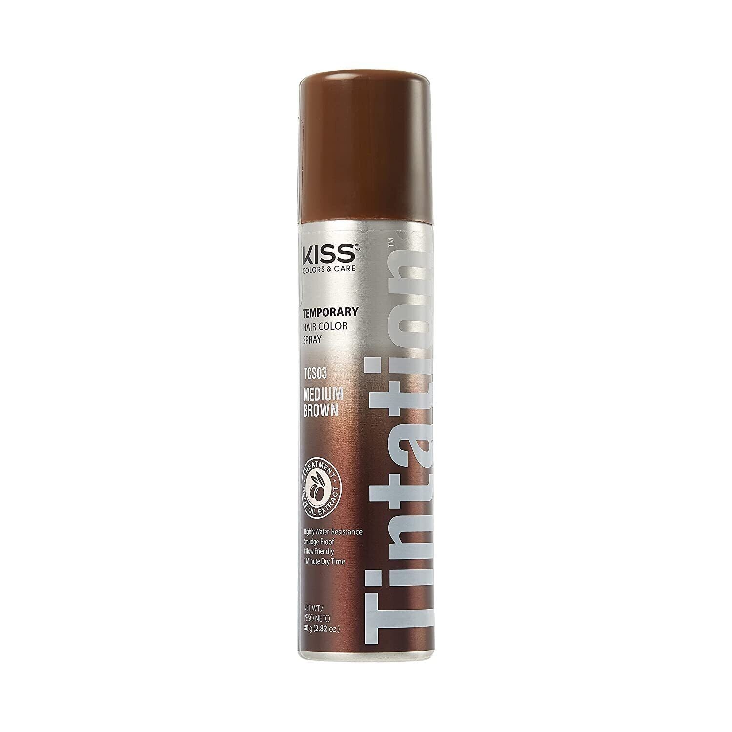 Kiss Tintation Hair Color Spray Medium Brown 80g