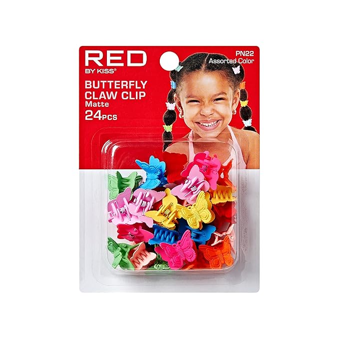 Red by Kiss Butterfly Claw Clip 24pc Matte Assorted Colours PN22