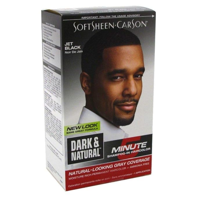 Dark and Natural Mens Hair Colour Jet Black