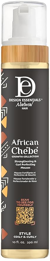 Design Essentials African Chebe Strengthening and Curl Perfecting Mousse 10oz
