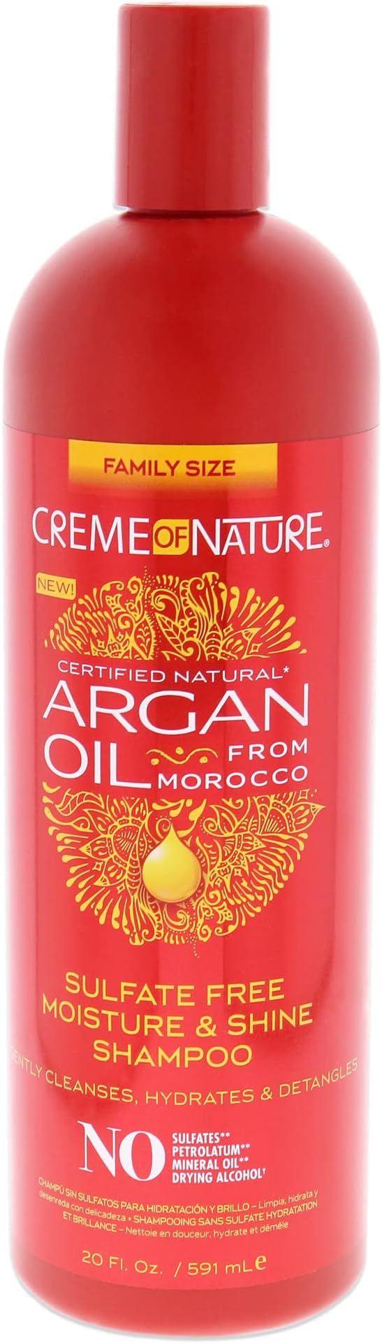 Creme of Nature Argan Oil Sulfate Free Moisture and Shine Shampoo 20oz