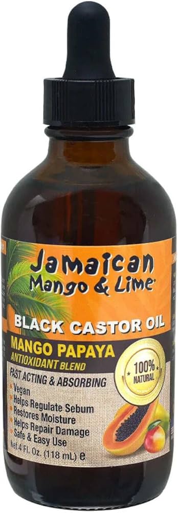 Jamaican Mango and Lime Black Castor Oil Mango Papaya 4oz