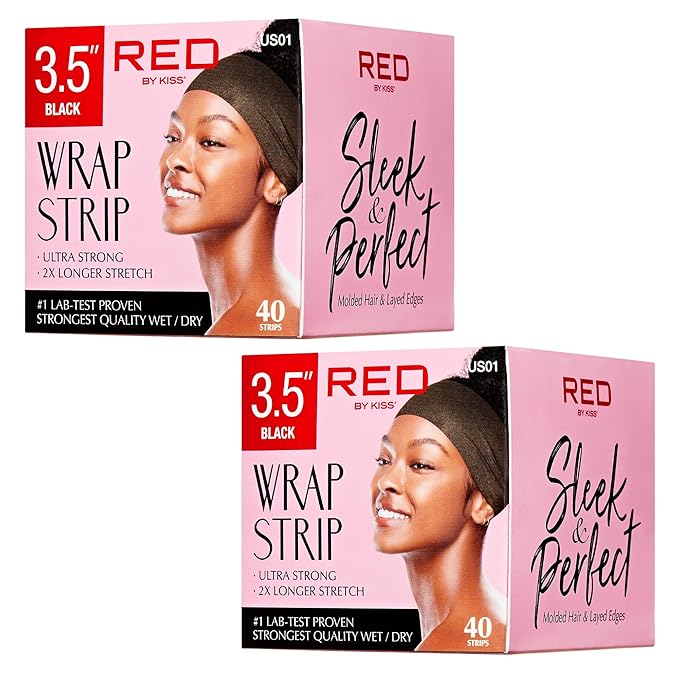 Red by Kiss Wrap Strips Black 3.5'' in Box US01