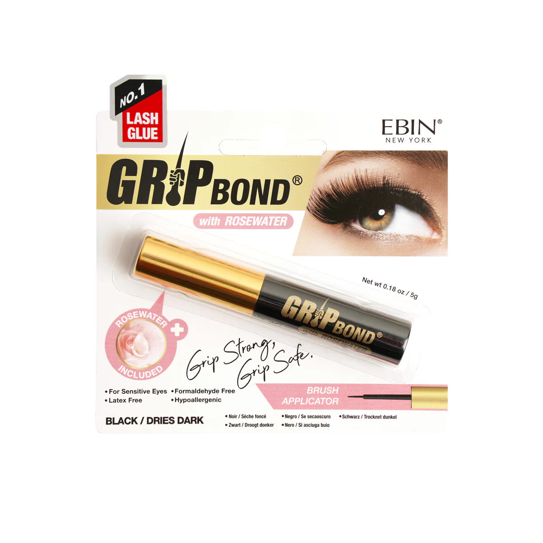 EBIN Grip Bond Eyelash Glue - Rosewater Black 5g