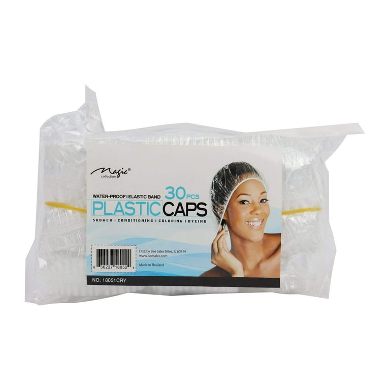 Magic Collection Plastic Shower Cap Clear 30pc - 18051CRY
