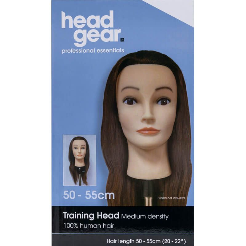 Head Gear Training Head 100% Human Hair 20-22''