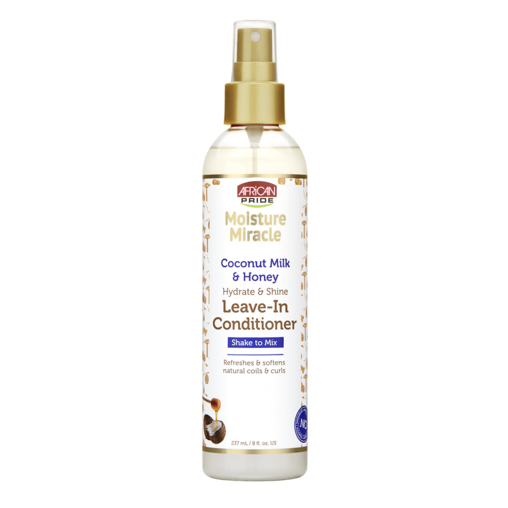 African Pride Moisture Miracle Coconut and Honey Leave in Conditioner Spray 8oz