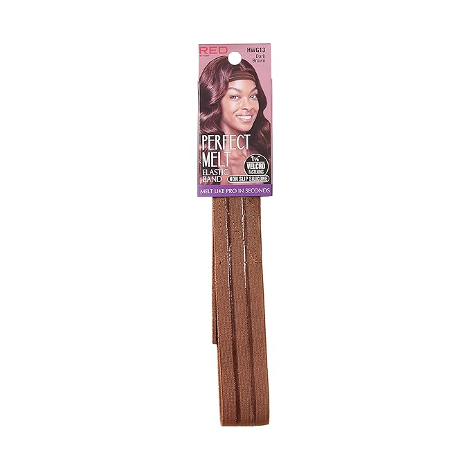 Red by Kiss Perfect Melt Wig Band 1 1/8in Silicone Dark Brown HWG13