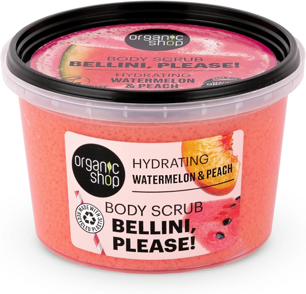 Organic Shop Watermelon and Peach Bellini Please! Body Scrub 250ml