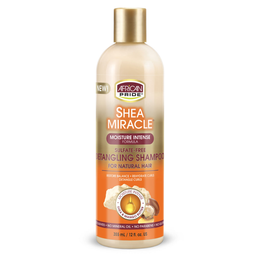 African Pride Shea Miracle Sulfate Free Detangling Shampoo 12oz