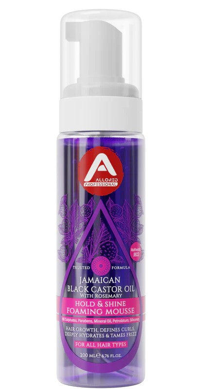 Allored Professional Hold and Shine Mousse Black Castor Oil 200ml