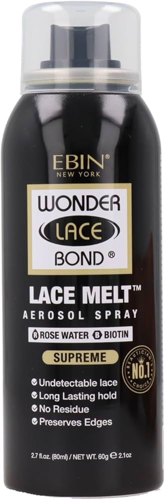 EBIN Wonder Lace Bond Lace Melt Aerosol Spray Supreme Rose Water 80ml