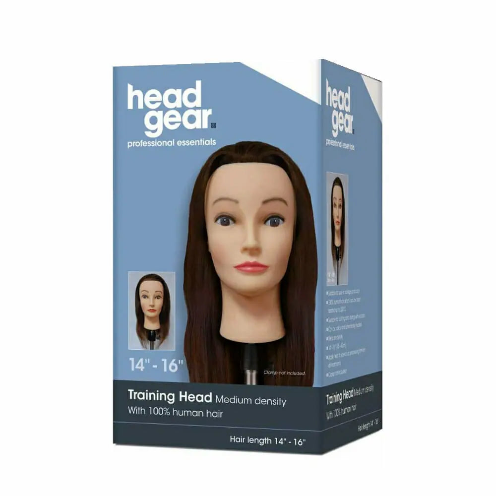 Head Gear Training Head 100% Human Hair 14-16''