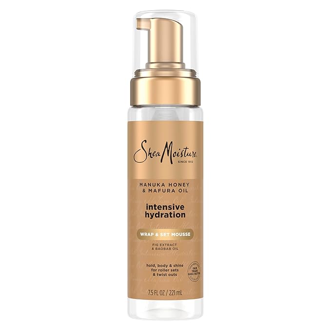 Shea Moisture Manuka Honey Mafura Oil Hydrating Wrap Set Mousse 7.5oz
