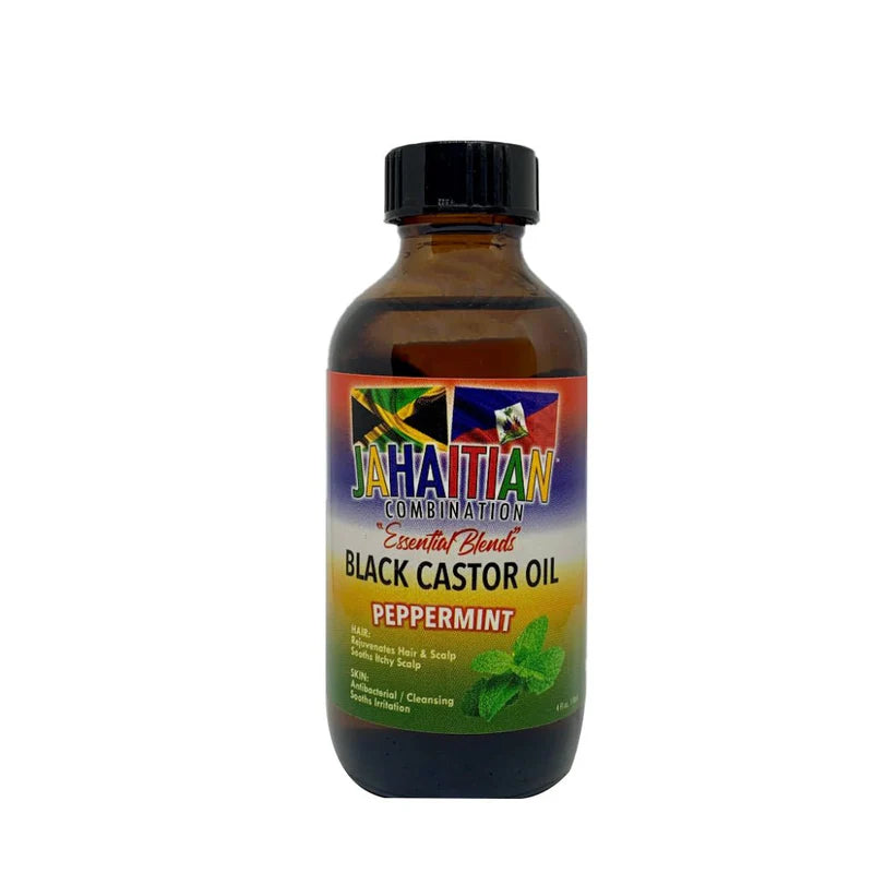 Jahaitian Black Castor Oil - Peppermint 4oz