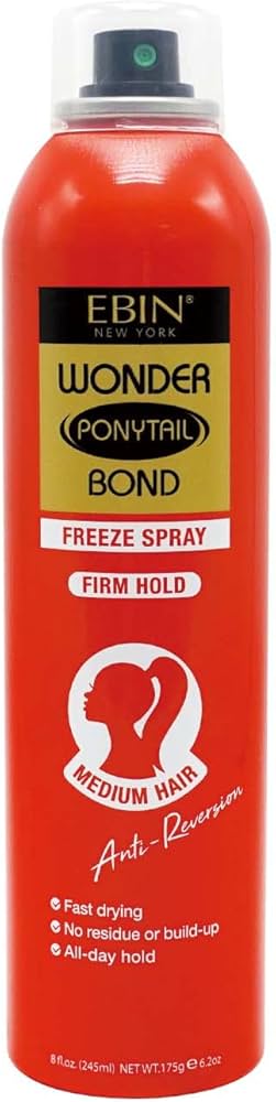 EBIN Wonder Ponytail Bond Freeze Spray Firm Hold Medium Hair 245ml