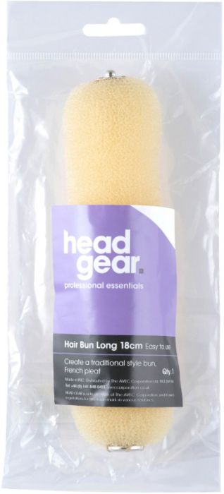 Head Gear Hair Bun Roll Long 18cm Blonde