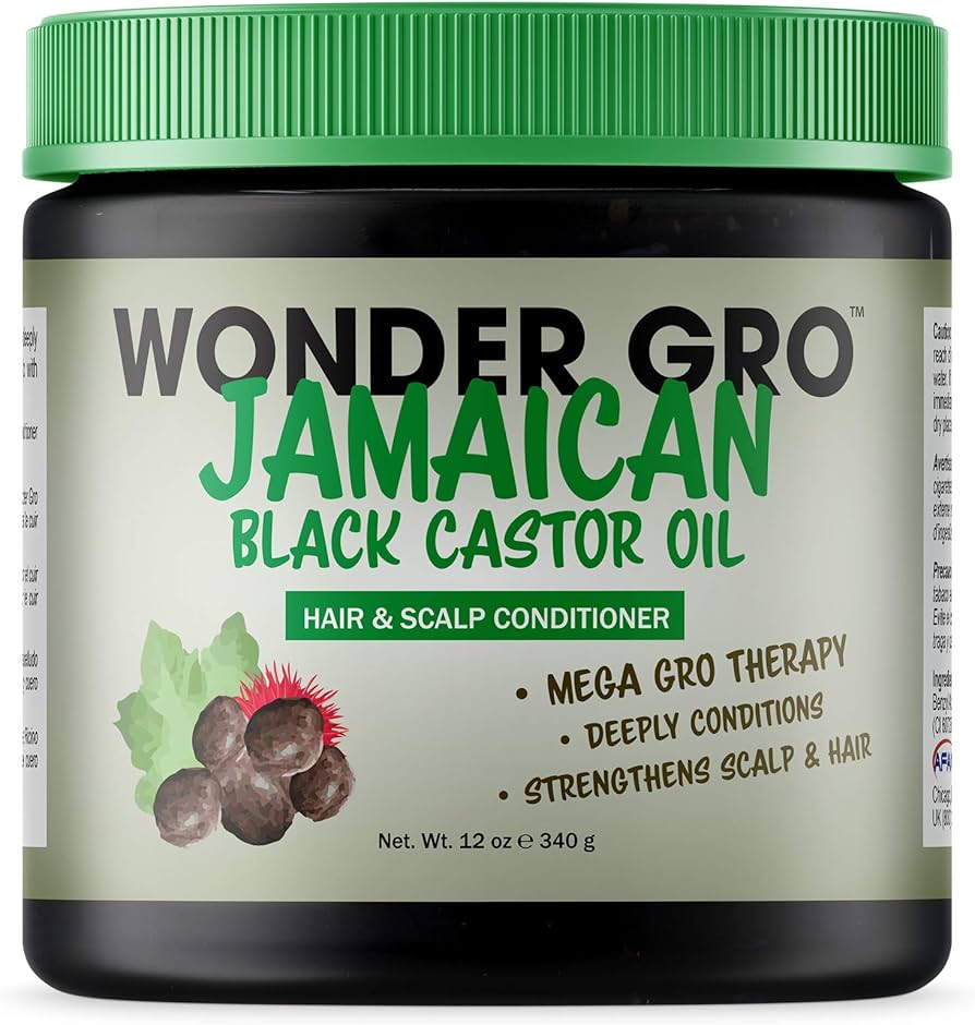 Wonder Gro Jamaican Black Caster Oil Hair and Scalp Conditioner 12oz