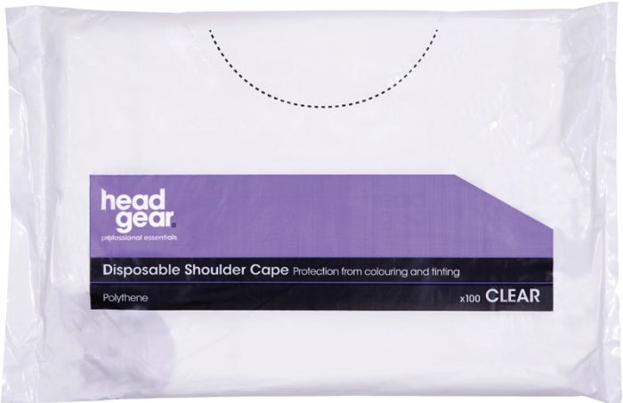 Head Gear Disposable Shoulder Cape Clear 100pcs