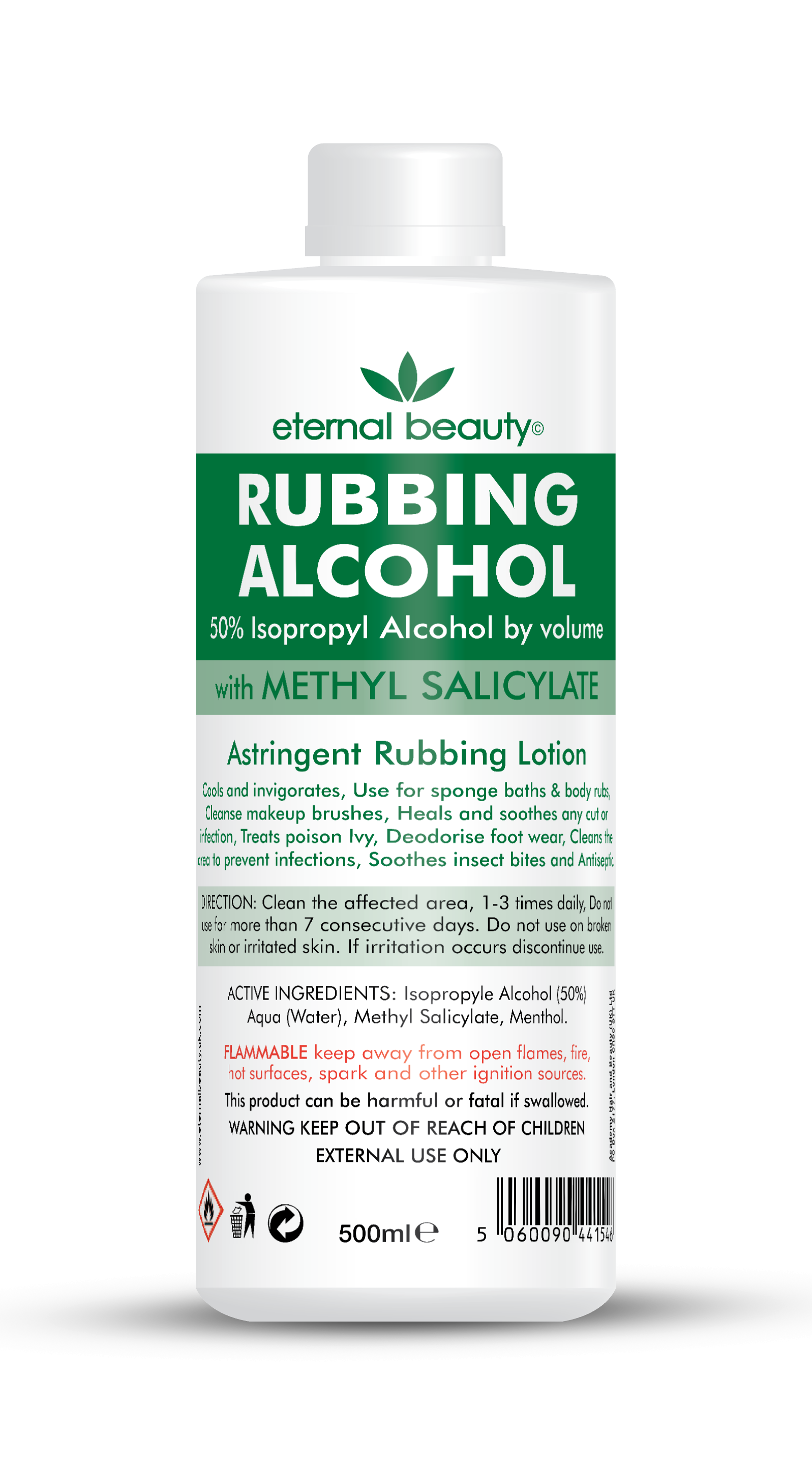 Eternal Beauty Rubbing Alcohol 50% Wintergreen 500ml