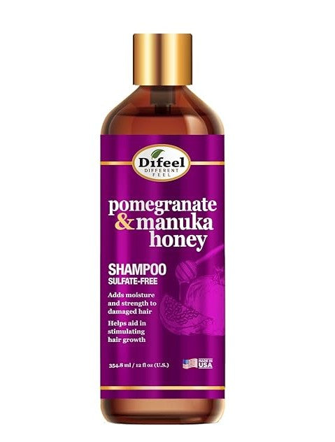 Difeel Pomegranate Manuka Honey Sulfate Free Shampoo 12oz