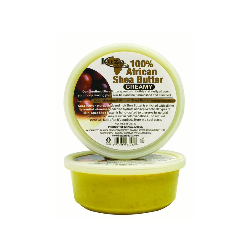 Kuza 100% Pure African Shea Butter Yellow Creamy 8oz