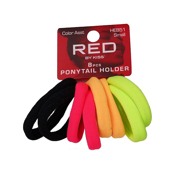 Red by Kiss Ponytail Holder Small 8pc Assorted Colours HEB51