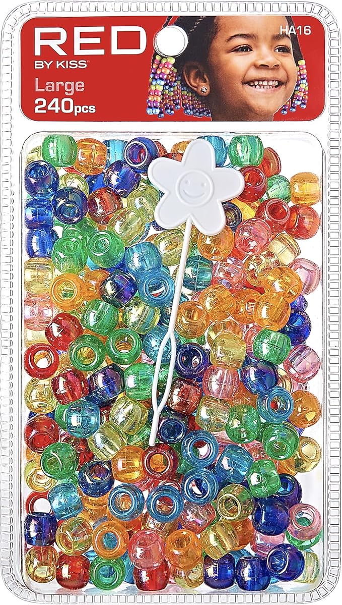 Red by Kiss Hair Beads Large Colour Assorted 240pc HA16