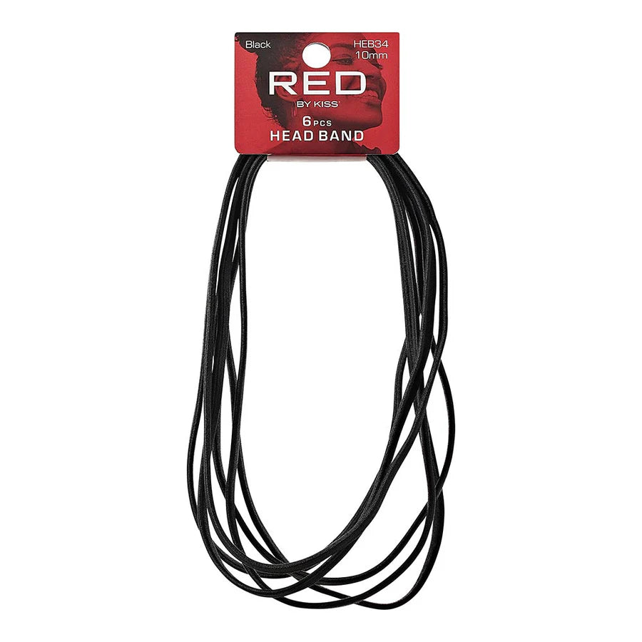 Red by Kiss Headbands 6pc 10mm Black HEB34